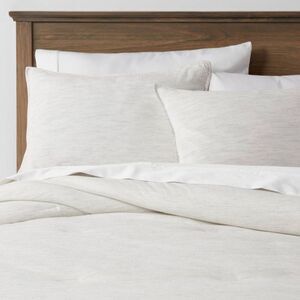 Threshold -  3-Piece Cotton Linen Comforter Set OEKO- Light Gray